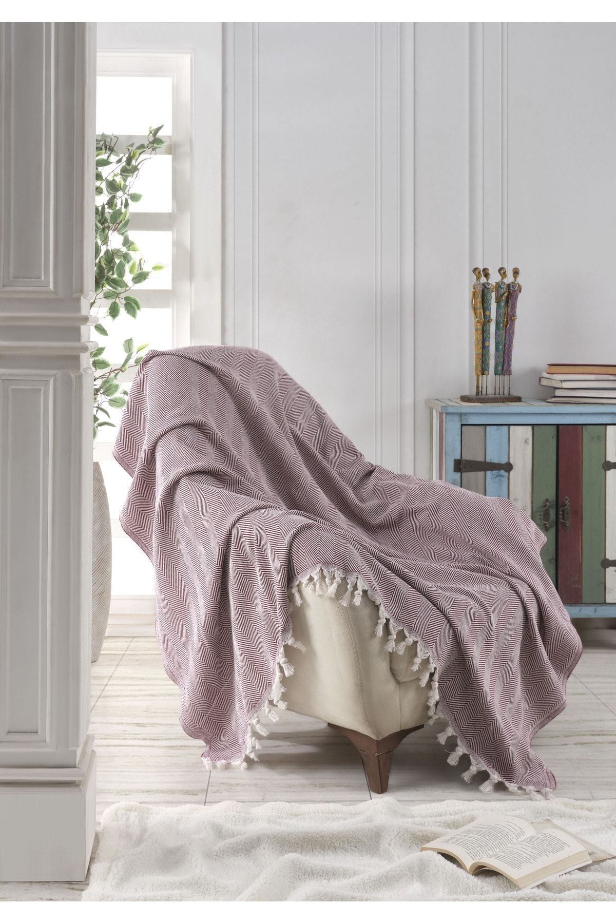 NATURAL BERJER KOLTUK ÖRTÜSÜ TEKLİ KOLTUK PETROL MAVİSİ 160x160