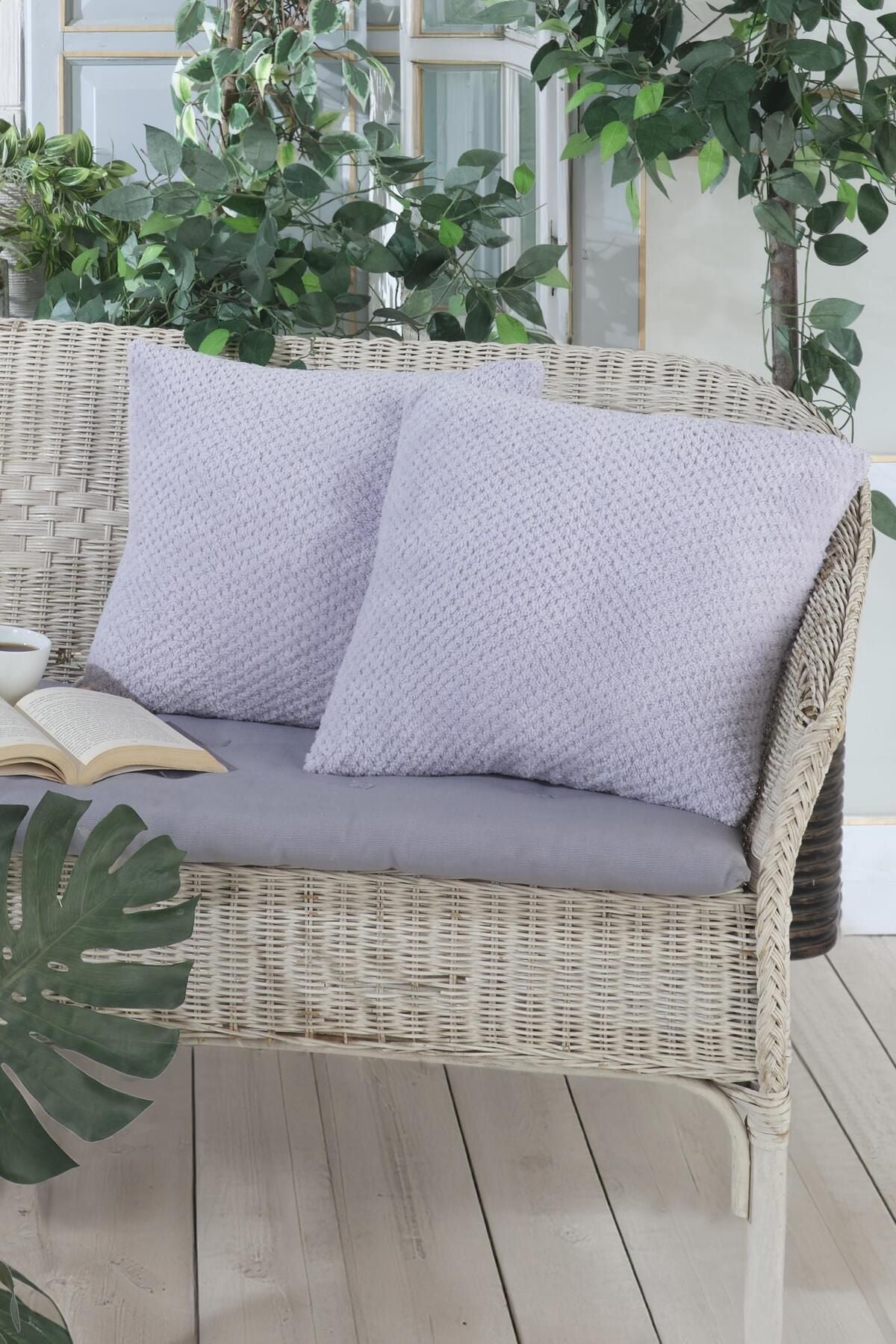 SOFTY / WELLSOFT / KIRLENT KILIFI / 45x45 / 2 Adet Ekru