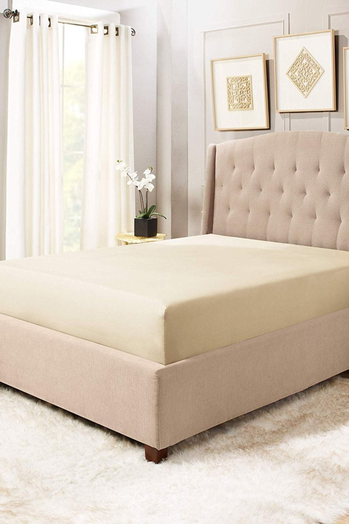 100x200 Tek Kişilik Lastikli Penye Çarşaf %100 Pamuk Krem