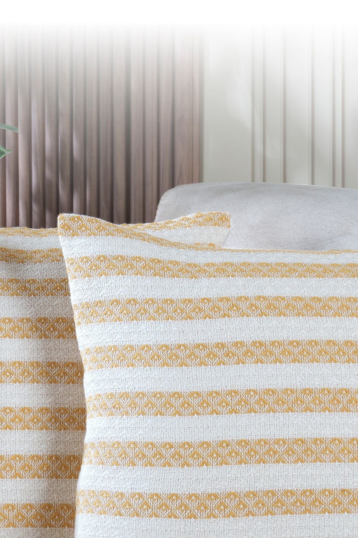 Summer 2'li Kırlent Kılıfı Dekoratif Yastık Kılıfı 45x45 Fermuarlı Yeşil