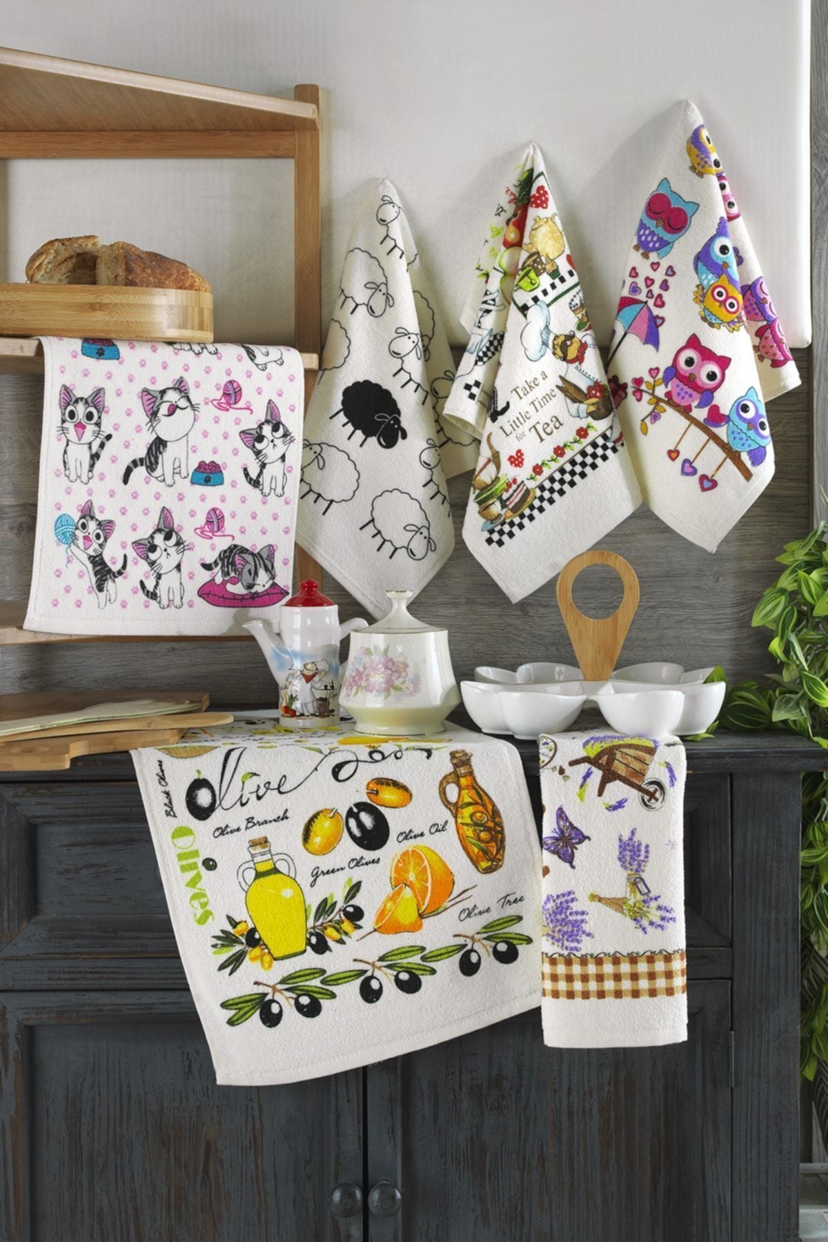 Mutfak Ve Banyo Havlusu 30x50 %100 Pamuk 6 Lı Set