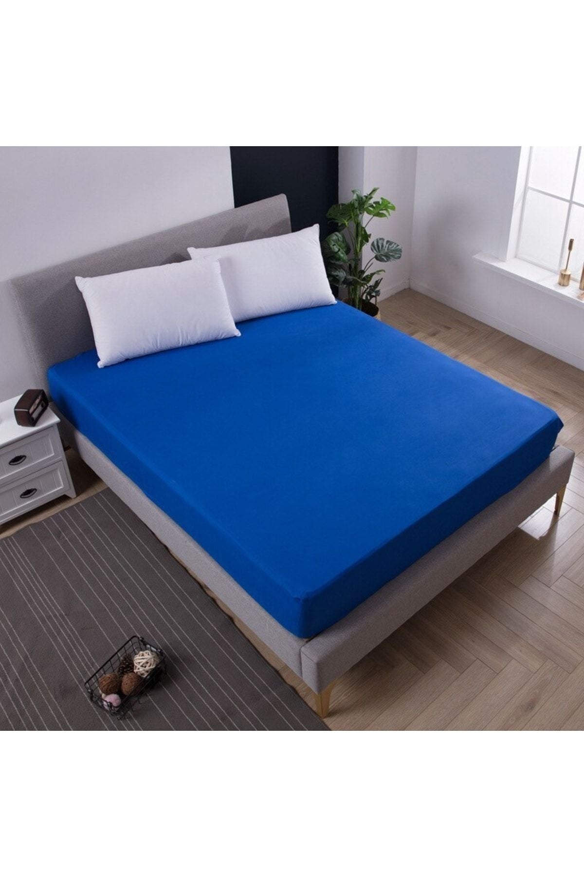 100x200 Tek Kişilik Lastikli Penye Çarşaf %100 Pamuk Turkuaz