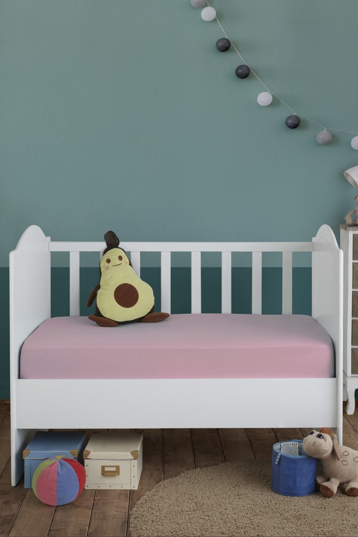 60x120 Açıkmavi Bebek Lastikli Penye Çarşaf %100 Pamuk