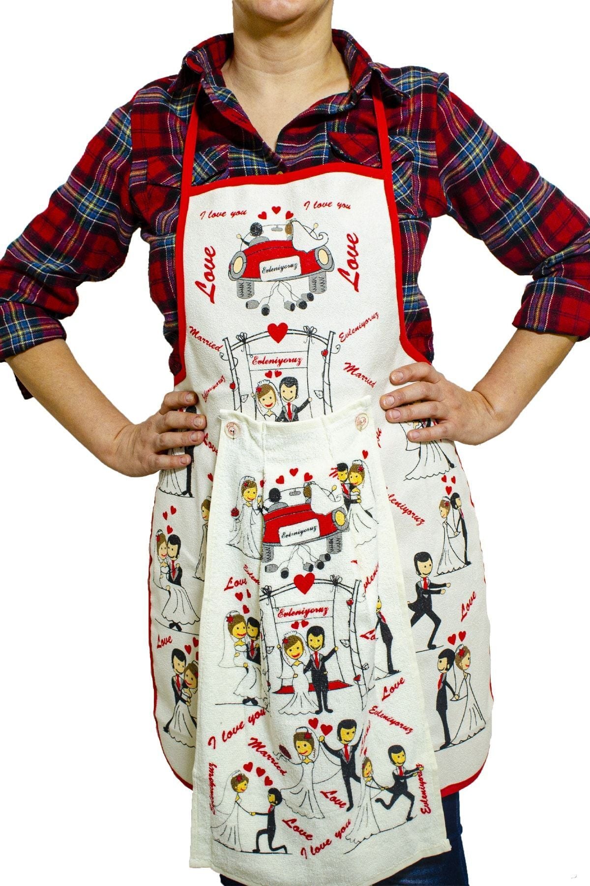 Mutfak Önlüğü Ve Mutfak Havlusu Seti Su Geçirmez