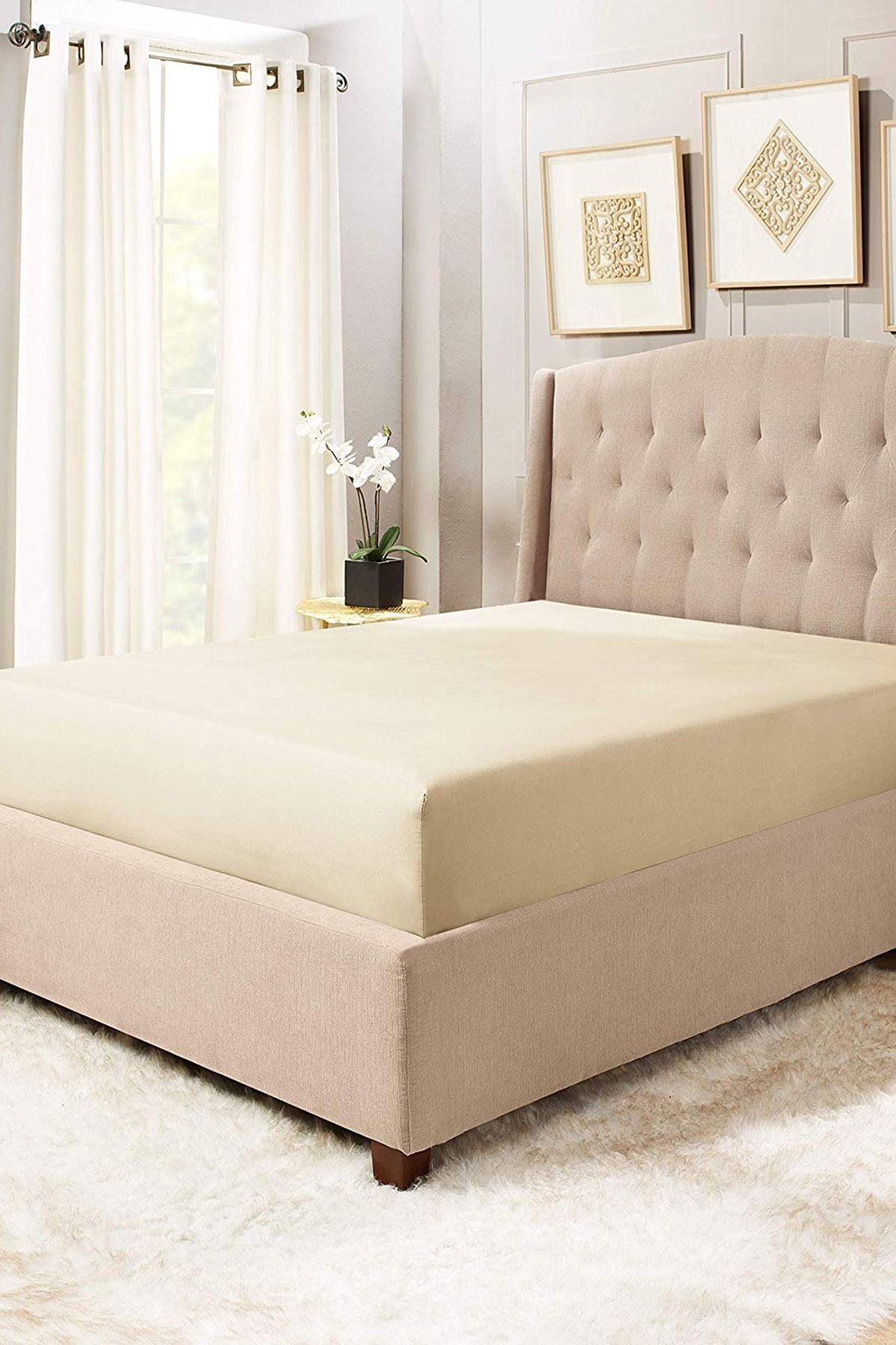 160x200 Çift Kişilik Lastikli Penye Çarşaf %100 Pamuk Capuccino