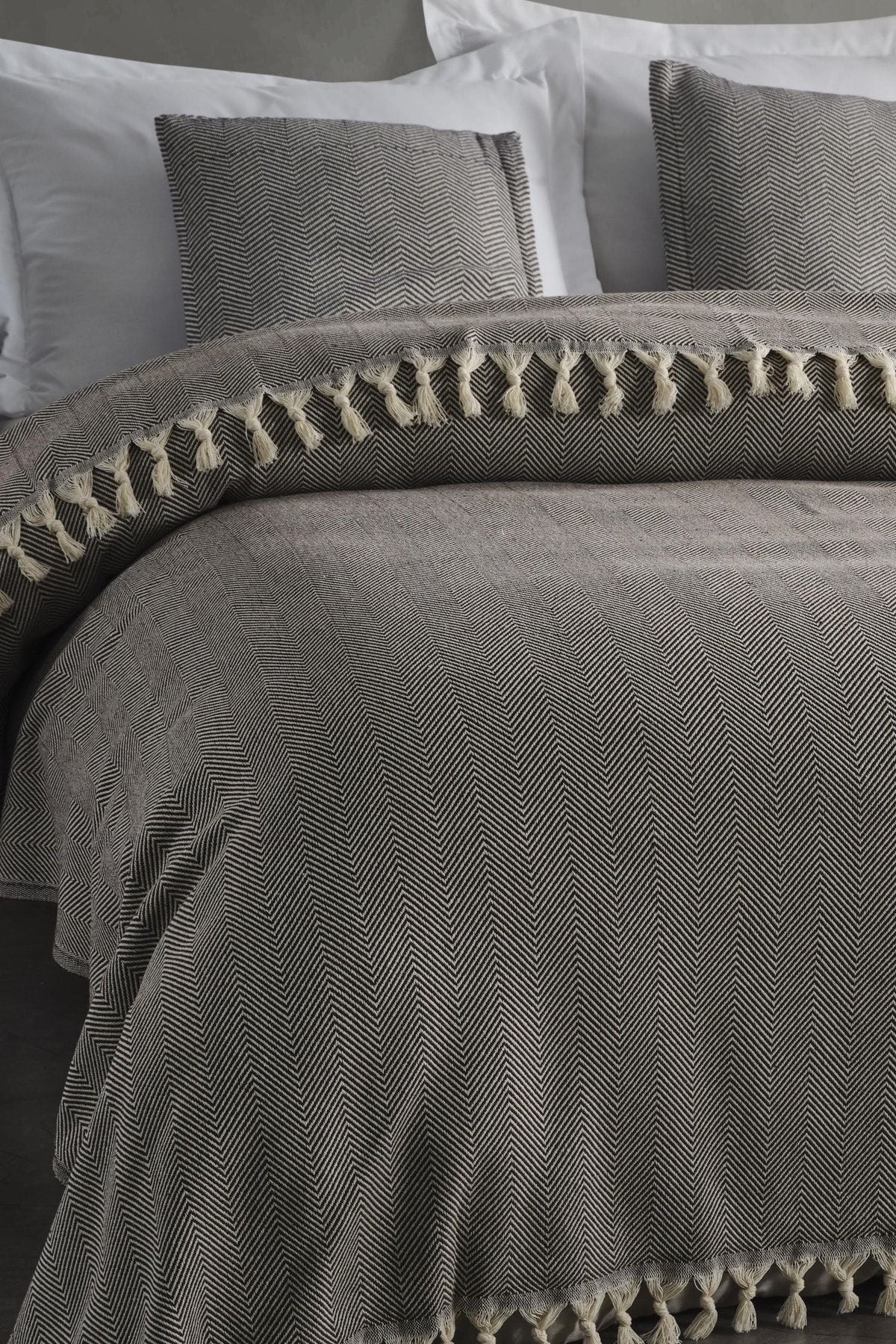 Çift Kişilik Natural Yatak Örtüsü Pike 210x240 Hardal
