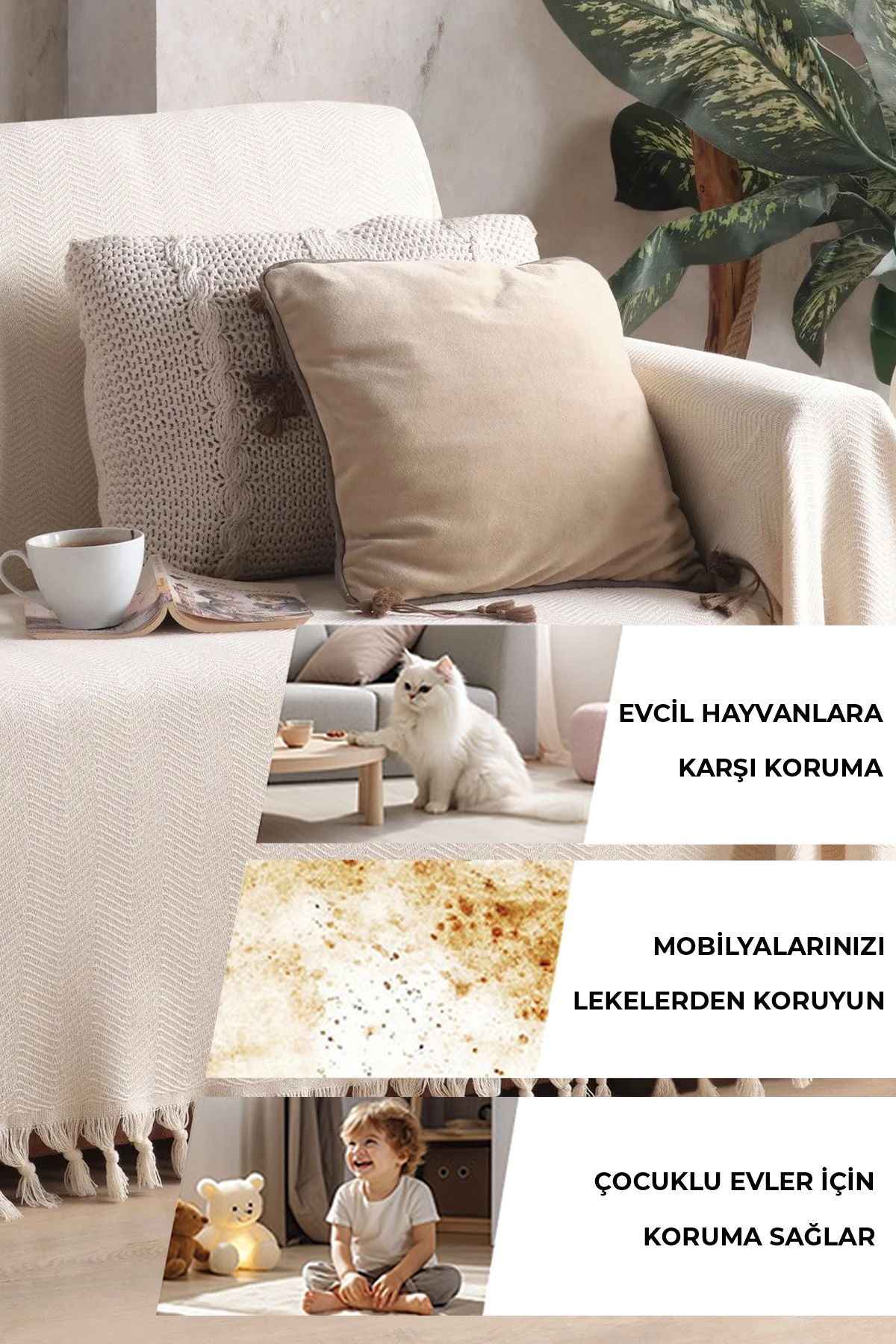 Kazayağı Gri Koltuk Örtüsü Kolları Kaplayan180x300