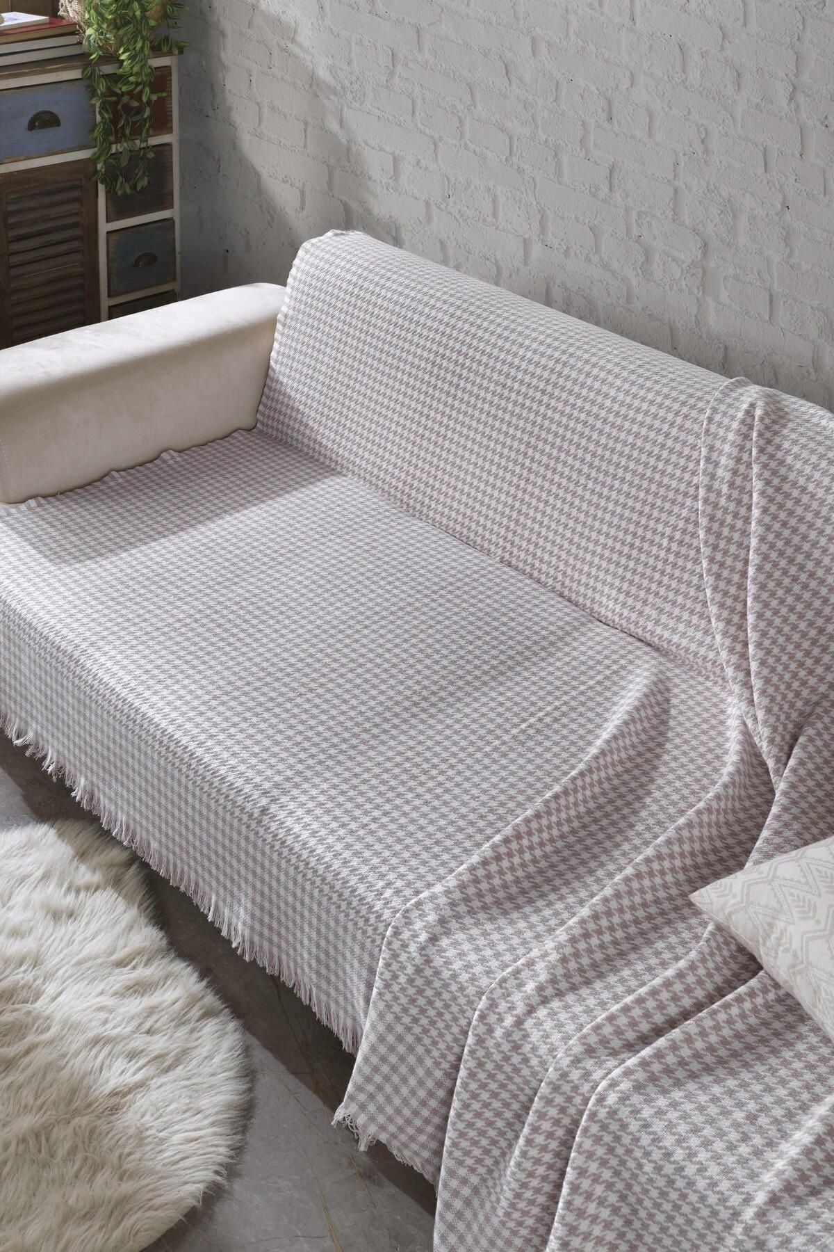 170x210 Kazayağı Antrasit Koltuk Örtüsü