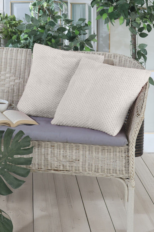 SOFTY / WELLSOFT / KIRLENT KILIFI / 45x45 / 2 Adet Ekru