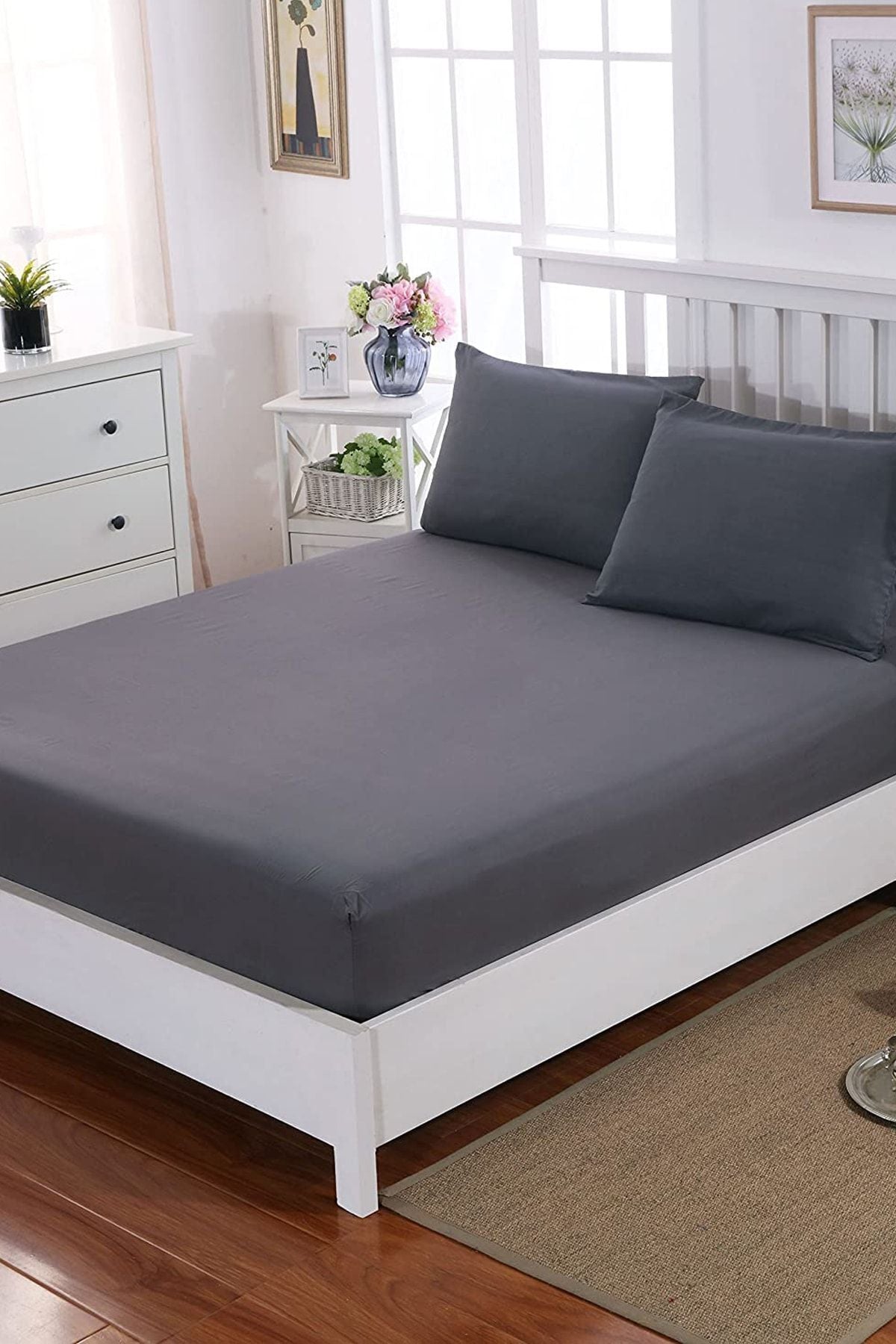 180x200 Çift Kişilik Battal Boy Lastikli Penye Çarşaf %100 Pamuk Su Yeşili