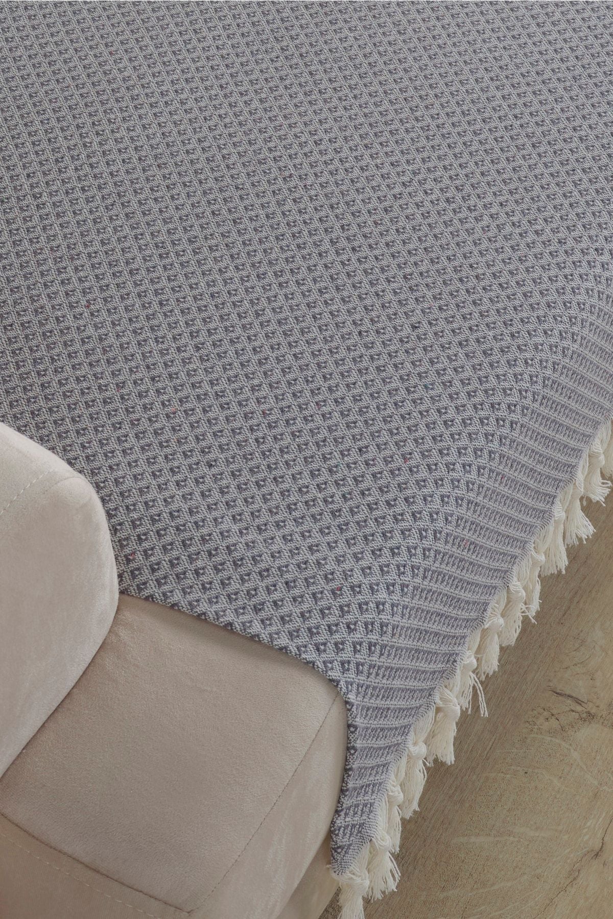 Yıldız Oturma Yerini Kapatan Koltuk Örtüsü Antrasit 115x200