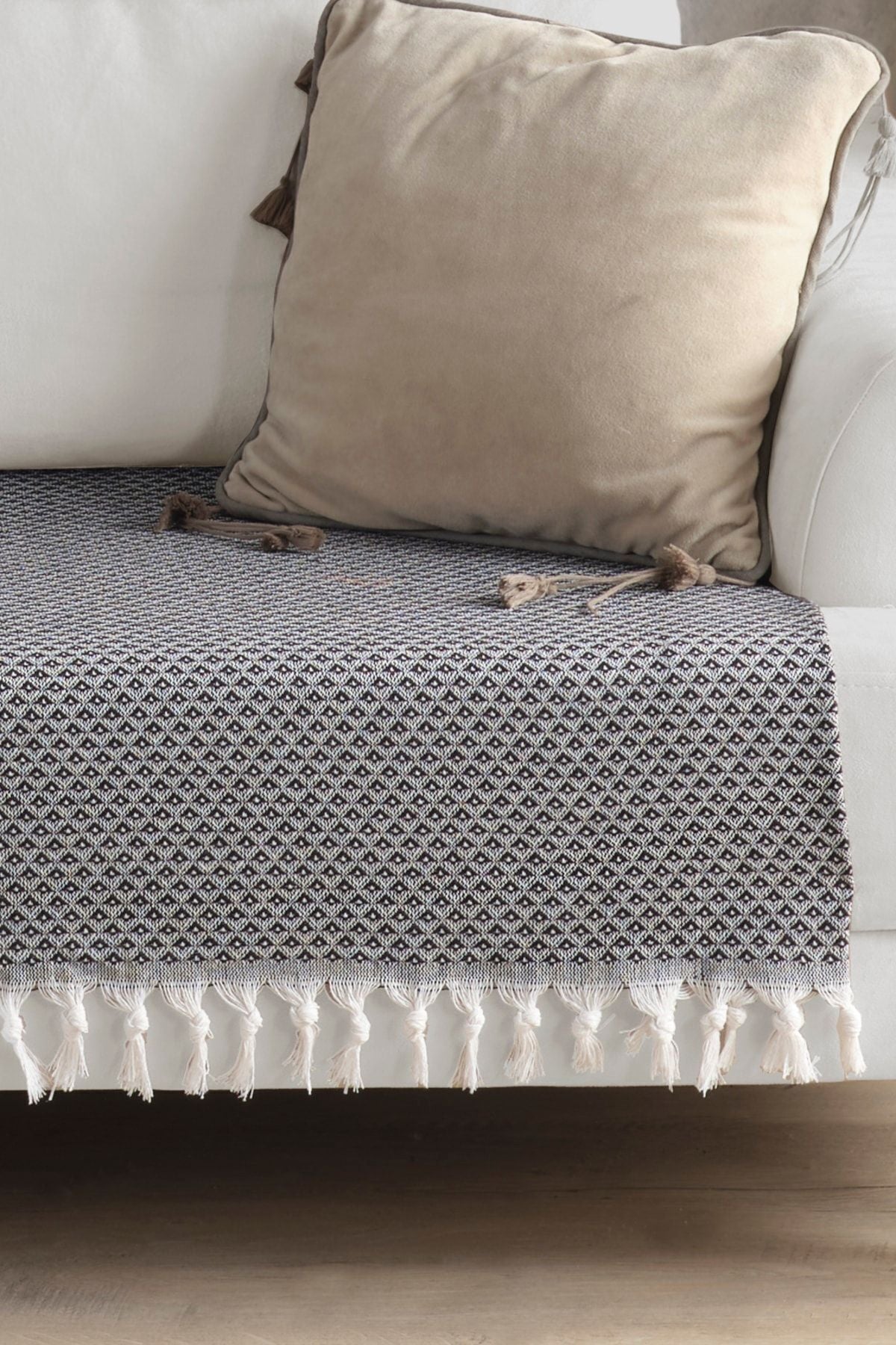 Yıldız Oturma Yerini Kapatan Koltuk Örtüsü Antrasit 115x200