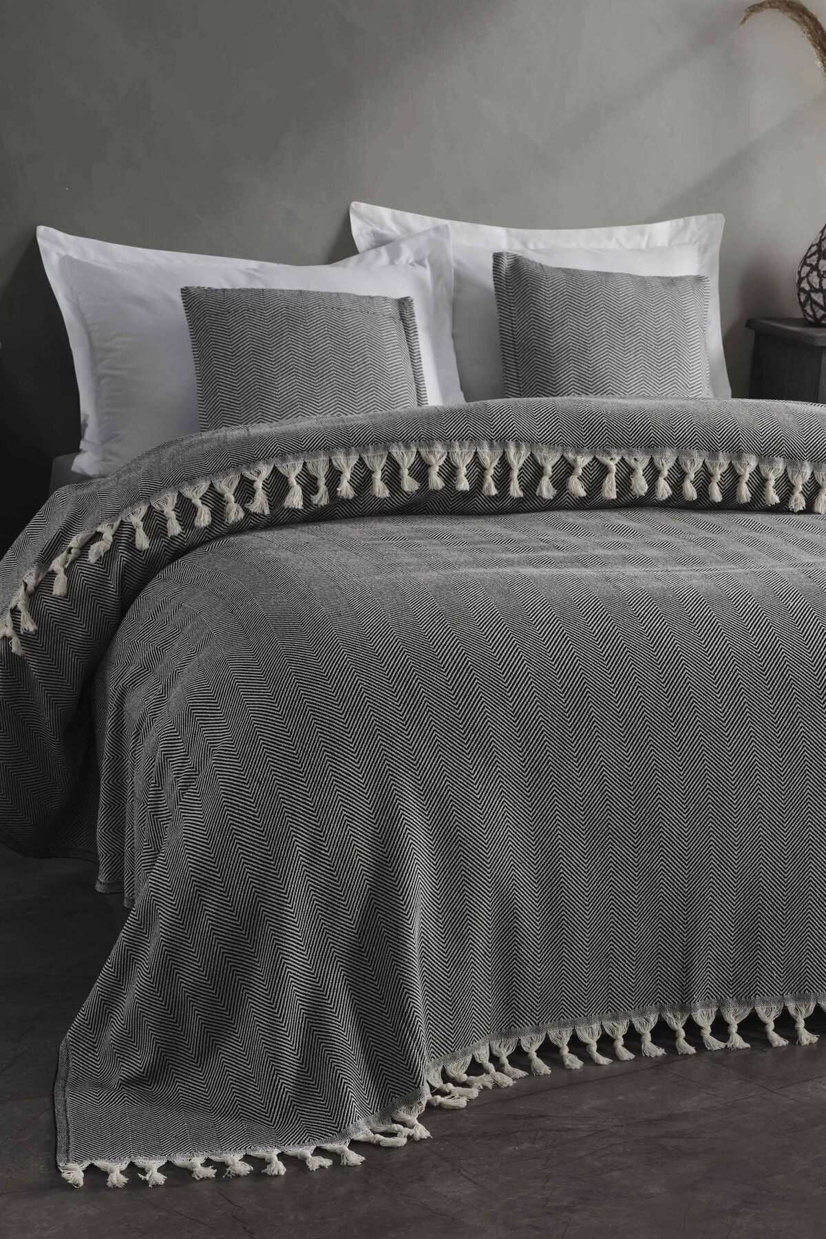 Çift Kişilik Natural Yatak Örtüsü Pike 210x240 Hardal