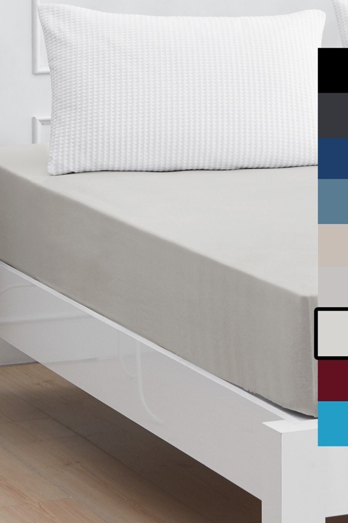 100x200 Tek Kişilik Lastikli Penye Çarşaf %100 Pamuk Turkuaz