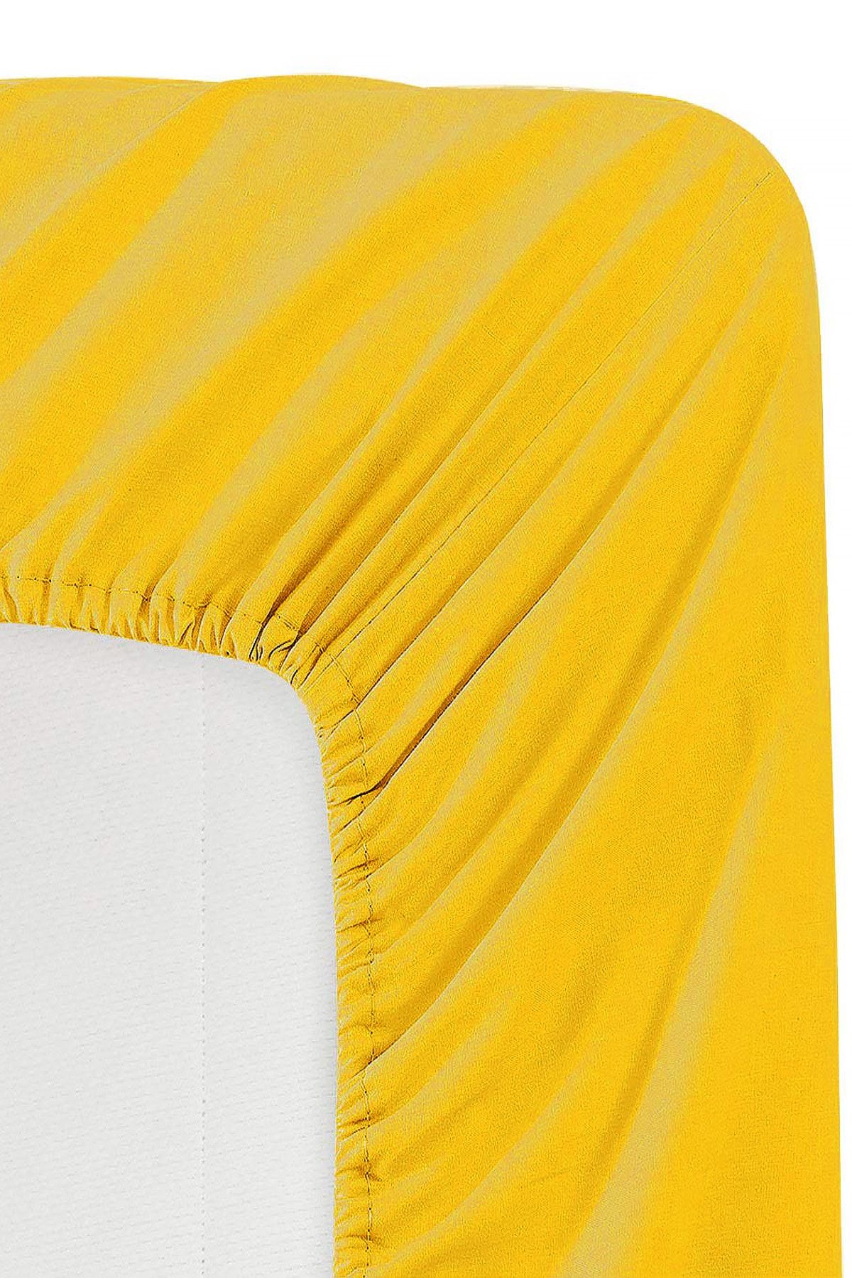 100x200 Tek Kişilik Lastikli Penye Çarşaf %100 Pamuk Turkuaz