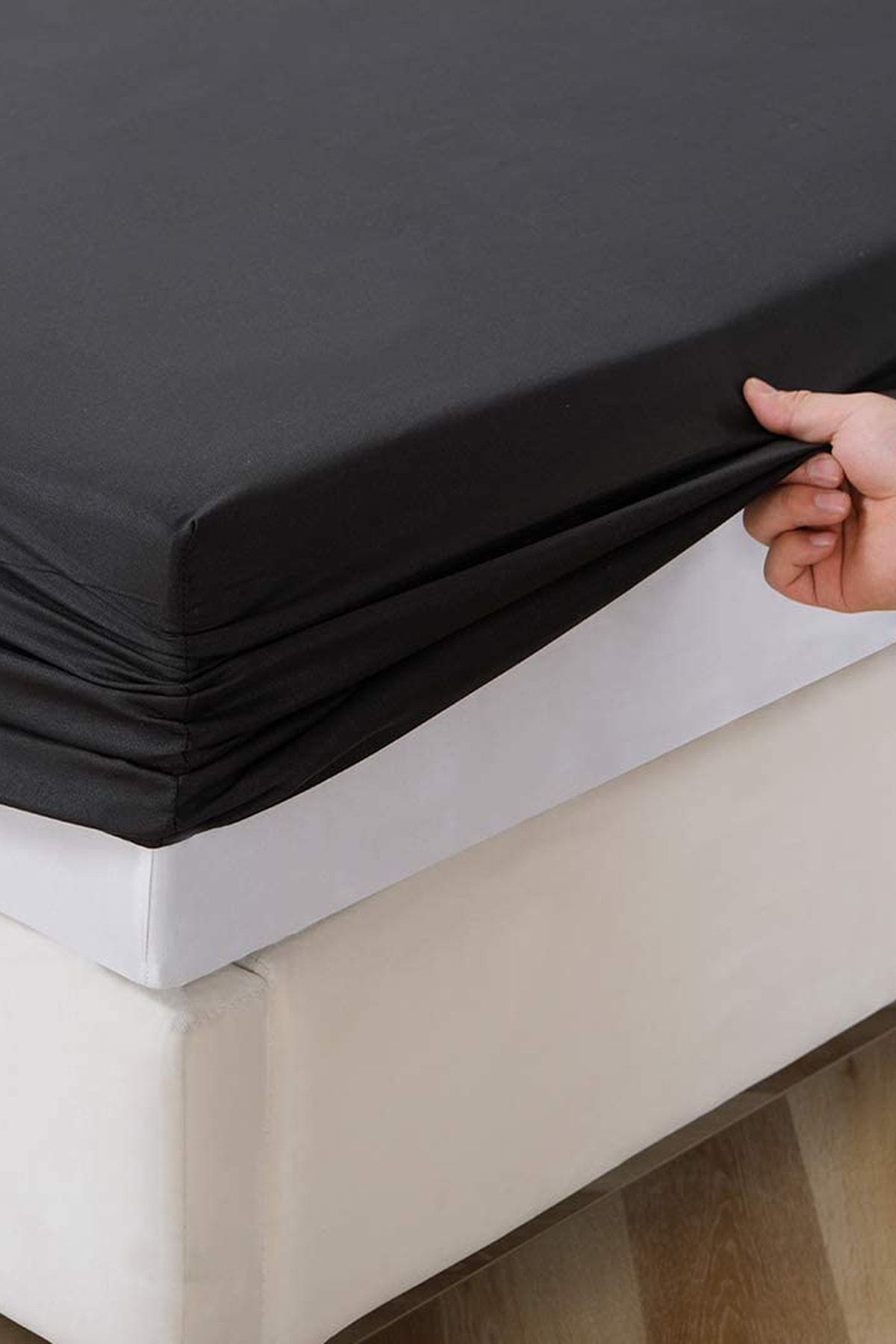 100x200 Tek Kişilik Lastikli Penye Çarşaf %100 Pamuk Turkuaz